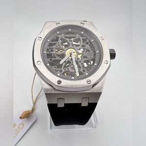 Geya Automatic Watch Skeleton Stainless Waterproof Anti Shock Casual Diver Men